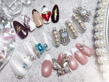 エスフィーネイルサロン ブリーユ(Esfy nailsalon Brille)の写真/流行に敏感なスタッフ抜群のデザイン力で差がつく!【長さ出し定額 ¥10400】いつでもオフ無料なのが嬉しい★