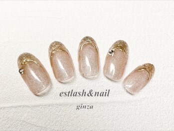 エストラッシュアンドネイル 銀座店(est lash&nail)/マグネットベースフレンチネイル