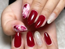 レディグリッター(Lady glitter)/ボルドーマーブル