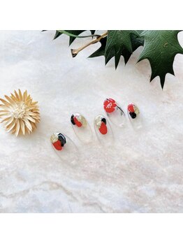 ルピナス(Lupinus)/お正月デザイン