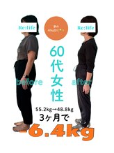 リライフ 岩国店(Re:Life)/60代女性　３ヶ月で-6.4キロ