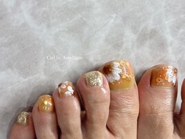 フラワーフットネイル