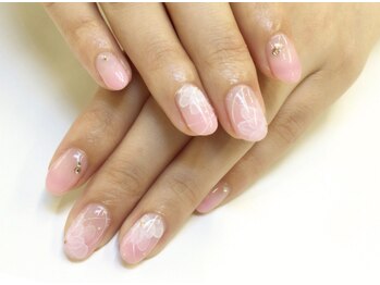 ピンクラメグラ×フラワー