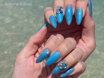 ソロルル ネイル(Sororuru Nail)/ブルーきらきらネイル