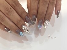 アイネイルズ 四条河原町店(I-nails)/オーロラ埋め尽くしストーン