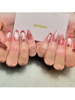 ピンクハートネイル