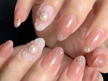 レディグリッター(Lady glitter)/ぷっくりフラワーネイル