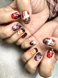 バレンタインネイル