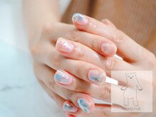 オトナネイル(otona nail)/くすみブルーのニュアンスネイル