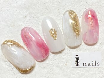 アイネイルズ 新宿店(I nails)/ニュアンスゴールドミラー