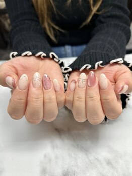 オレンジスティック/リボンネイル