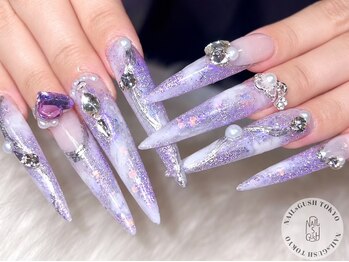 ネイルズガッシュ 川崎店(NAILsGUSH)の写真/＜自然かつ美しいフォルム＞深爪・折れてしまった爪・短いお爪も綺麗に長さだし♪モチの良さも◎