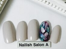 ネイリッシュサロン エー(Nailish Salon A)/シンプルシェルネイル