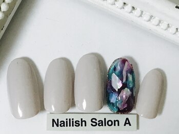 ネイリッシュサロン エー(Nailish Salon A)/シンプルシェルネイル