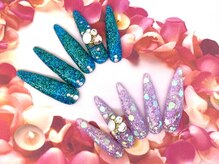 アン ジョーヌドラゴ/【ロングネイル】キラキラネイル