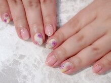 ラルネイル 大宮(Lull. nail)/#春ネイル#お花ネイル#手描き