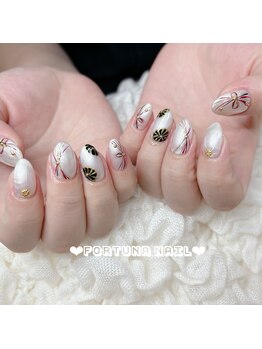 フォルトゥーナ 神田(Fortuna)/和柄お正月成人式ネイル¥14980