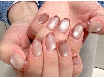 ネイルマジック 仙台一番町店(NAIL MAJIC)/くすみピンクベージュフレンチ