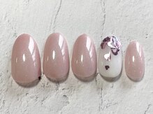 フレイムス アイラッシュ アンド ネイル(FRAMES)/キラキラピンクハートネイル♪