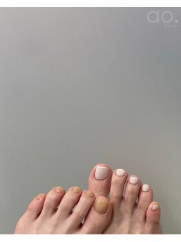 アオ 渋谷(ao.)/フットちぐはぐネイル