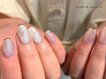 マリーネイルズ 表参道店(MARIE NAILS)の写真/★マグネットアレンジ¥8800！デザイン持ち込みOK♪手足同時施術OK/華やかハイセンス。嬉しい１week保証付き