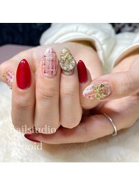 ツイード/クリスマスネイル