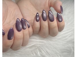 マグネットネイル/紫ネイル
