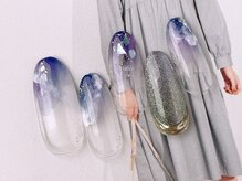 ネイルサロンフォーユー(for u)/パープル×マーブル￥６９８０