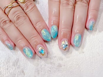 ラルネイル 大宮(Lull. nail)/#夏ネイル#オーロラ#シェル