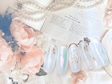 ネイルサロン&スクール ジーナ(GINA)/シェルが可愛いホワイトネイル