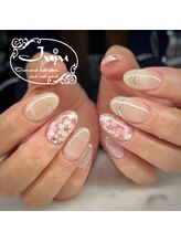 ジュジュ(Juju)/桜のようなお花の春ネイル