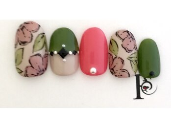 フランキンセンス 香取佐原店/フラワーアートネイル　13200円