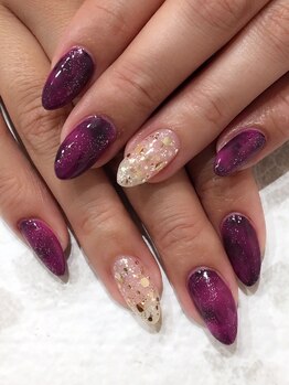 レディグリッター(Lady glitter)/パープル×ゴールド