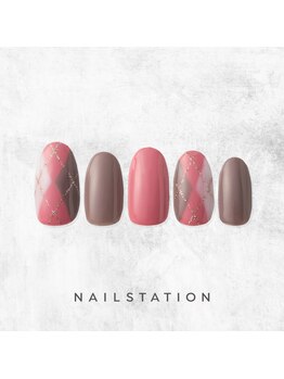 ネイルステーション アトレ浦和店(NAIL STATION)/アーガイル柄ネイル／パラジェル