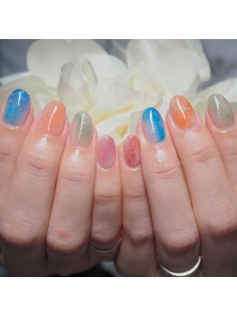 ネイルサロン イツキ(itsuki)/カラフル！！！マーブル♪