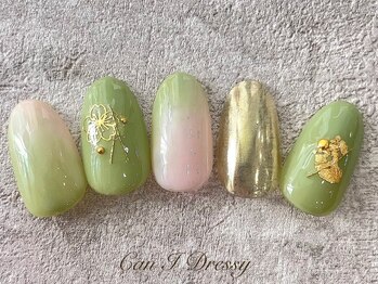 キャンアイ ドレッシー 横須賀中央店(Can i Dressy)/桜餅風ネイル¥8000