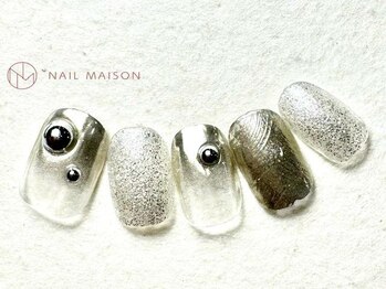 ネイルメゾン 梅田(NAIL MAISON)/半球ミラーラメ