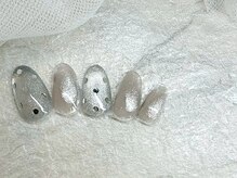 リベレ(LIBELLE)/ドットネイル/シルバーネイル