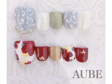 オーブ(AUBE)/10月マンスリー フットネイル