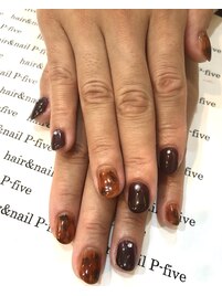 冬のべっこうネイル♪