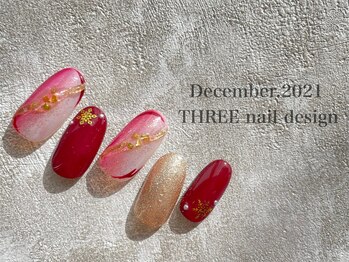 スリー(THREE)/Dec.2021/nail design