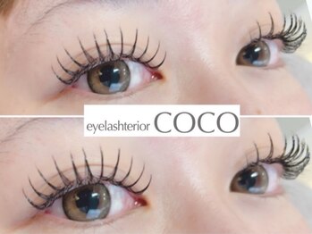 アイラッシュテリアココ(eyelashterior COCO)の写真/【マツエク60分付け放題¥4100～】コーティング剤で束感仕上げ☆Dカールでパッチリに♪負担は軽くキープ力◎