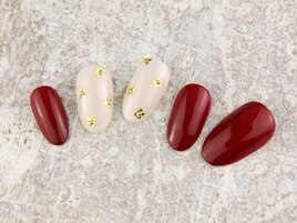 ボルドーフラワー☆nail