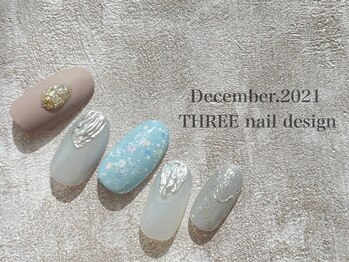 スリー(THREE)/Dec.2021/nail design