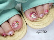 シュガーネイル(sugar nail)/ピンク・ビジューフット