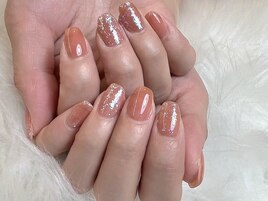 ラメ×グラデーションネイル