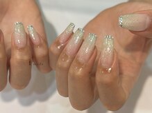 アイネイルズ 四条河原町店(I-nails)/キラキラグラデ先端ストーン