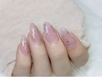 ネイル セン ジジ イオン仙台店(Nail 1000 ZIZI)の写真/予算に合わせ選べるコースが充実♪オフ込シンプルネイル登場!シンプルだけど控えめなアート付でカワイイ☆