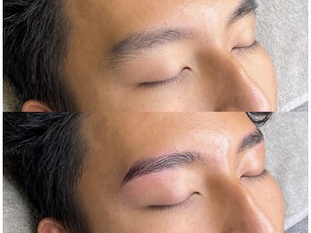 エーダブトーキョー 恵比寿店(Awww! tokyo)の写真/【男性用】パラレルブロウ【眉毛パーマ】+眉スタイリング+顔WAX　￥10,000のセットメニューになります！