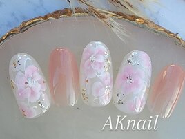 定額B/手描きフラワーアート